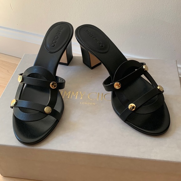 Jimmy Choo Shoes - Jimmy Choo Damaris leather heels sandals black